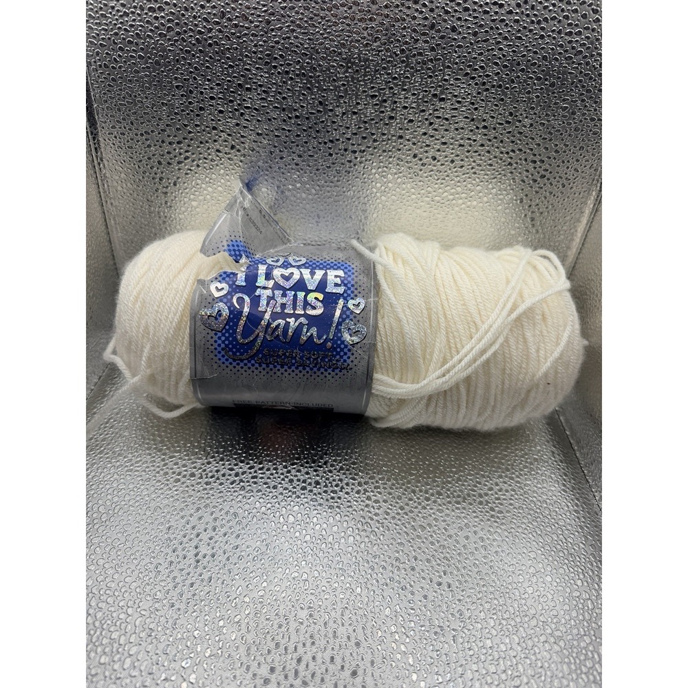 I Love This Yarn Solid Colors Ivory New! HL #839324 Lot 175348 Art 100 20/ivory